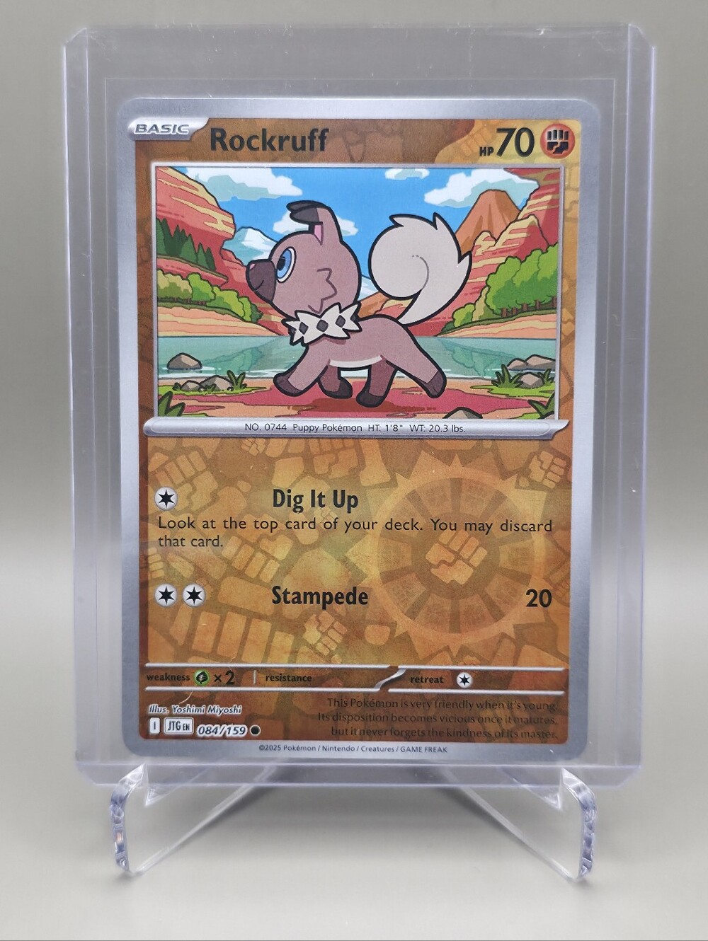Pokémon TCG - Rockruff - Journey Together - Reverse Holo - 084/159 - Picture 1 of 2